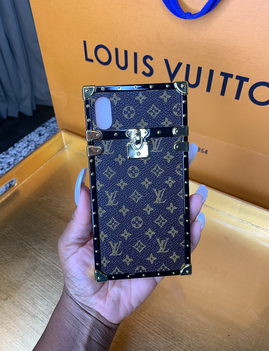 BROWN LV TRUNK CASE (SMALL LV PRINT), iphone case, iphone 10, iphone 11