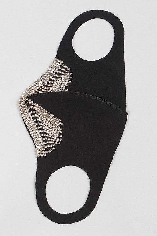 RHINESTONE FACE MASK