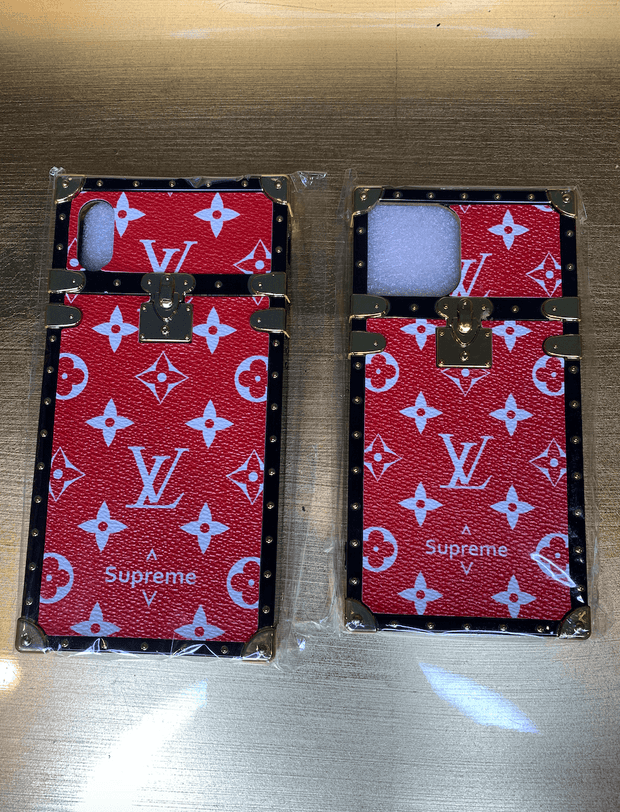 RED LV TRUNK CASE - Shop Yasmine Bianca