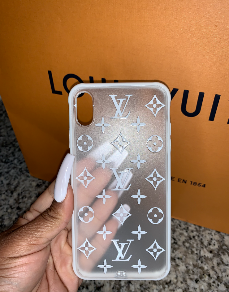 LV FROSTED CLEAR CASE, iphone case, iPhone 10, iPhone 11, Fashion