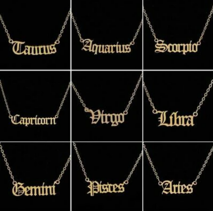 ZODIAC NAME PLATE