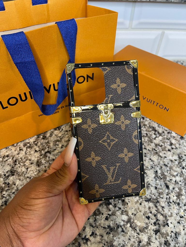 BROWN LV TRUNK CASE (SMALL LV PRINT), iphone case, iphone 10, iphone 11